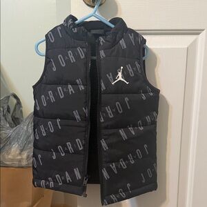 Jordan Black and Red Puffer Vest